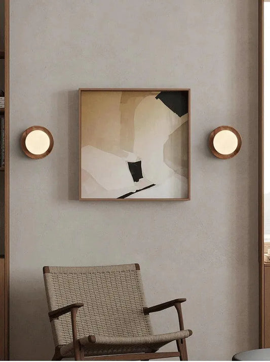 Nordic Retro Wooden Wall Lighting │ Modern LED Indoor Wall Sconces Lamp Light Bedroom Decor - Besontique Home