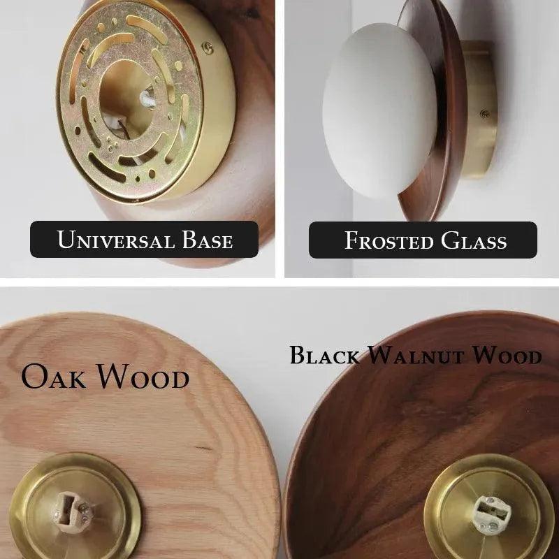 Nordic Retro Wooden Wall Lighting │ Modern LED Indoor Wall Sconces Lamp Light Bedroom Decor - Besontique Home
