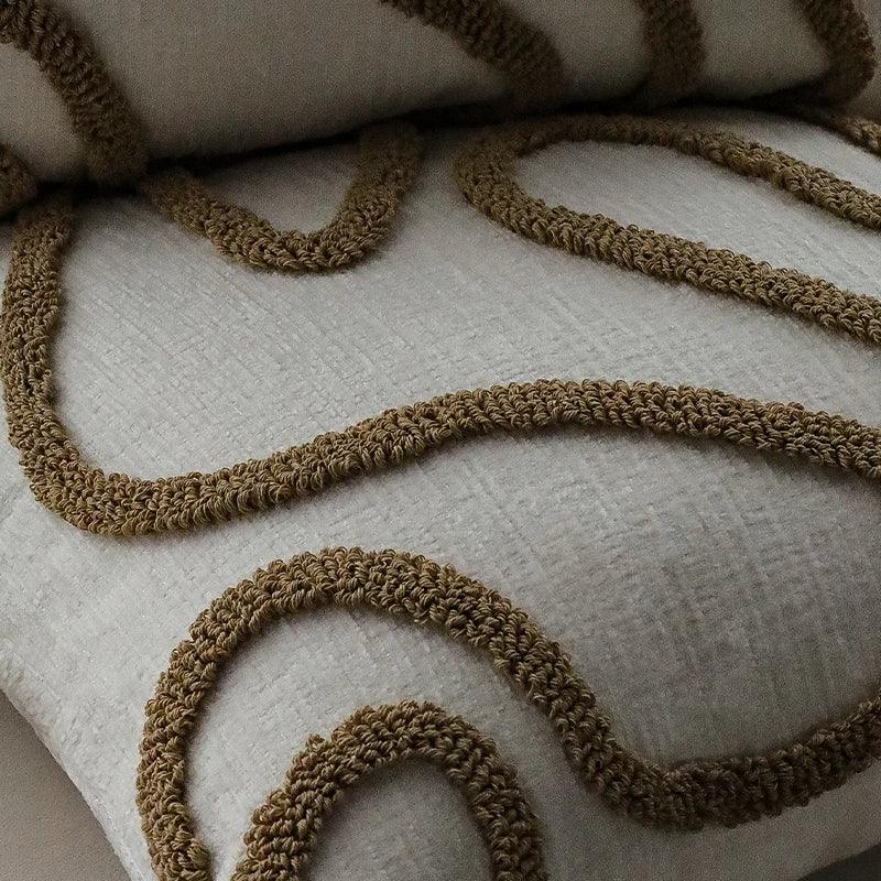 Nordic Simple Line Chenille Cushion Cover │ Minimal Tufted Throw Pillow Covers - Besontique Home