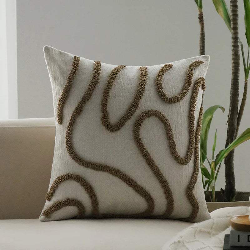 nordic-simple-line-chenille-cushion-cover-minimal-tufted-throw-pillow-covers-besontique-home-67758 - Besontique Home
