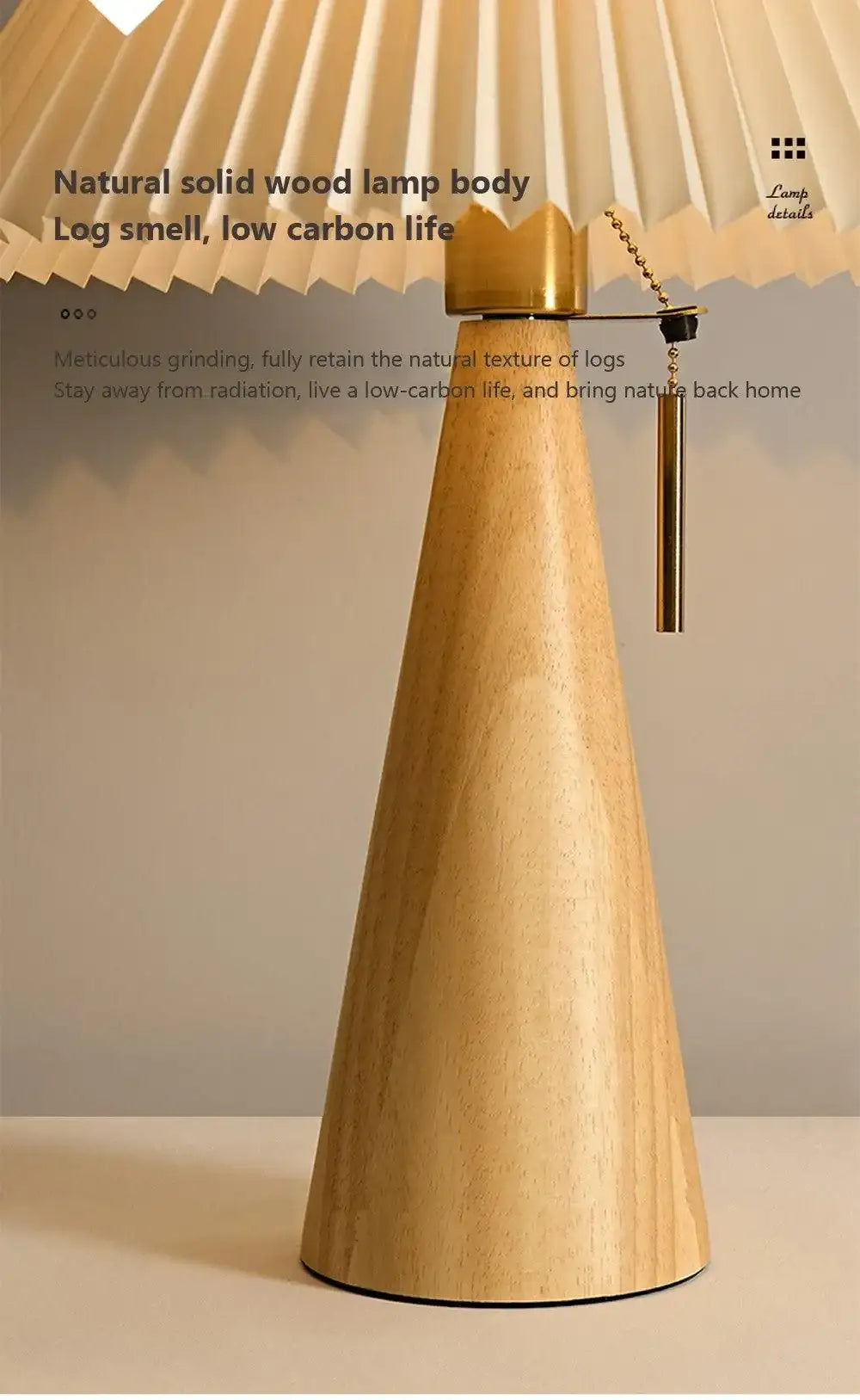 nordic-solid-retro-pleated-table-lamp-light-wood-vintage-design-lighting-for-home-decoration-besontique-home-50731 - Besontique Home