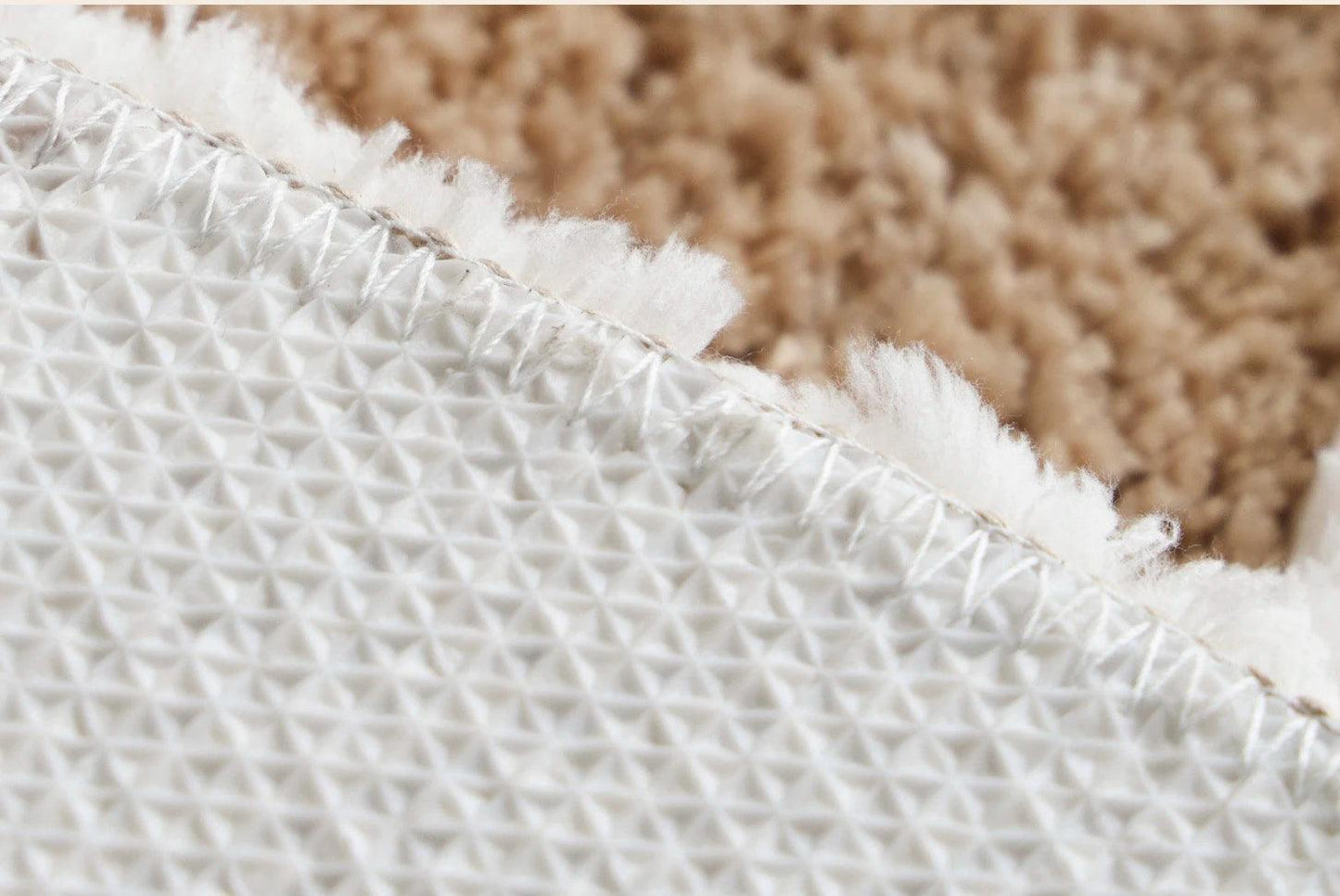 Nordic style Floral Flocked Round Rug │ Fluffy Area Bedroom Bedside Anti-Slip Carpet - Besontique Home
