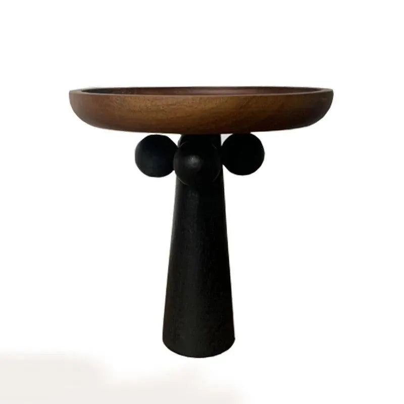 Nordic Style High Foot Solid Wooden Tray │ Modern Vintage Home Decorative Ornaments Organizer - Besontique Home