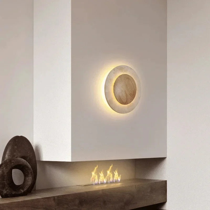 Nordic Wood Cave Stone Wall Light │ Modern Retro Style Wall Mounted Creative Lamp - Besontique Home