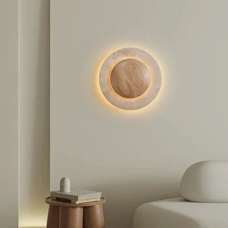 Nordic Wood Cave Stone Wall Light │ Modern Retro Style Wall Mounted Creative Lamp - Besontique Home