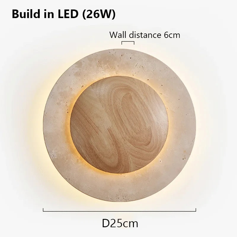 Nordic Wood Cave Stone Wall Light │ Modern Retro Style Wall Mounted Creative Lamp - Besontique Home