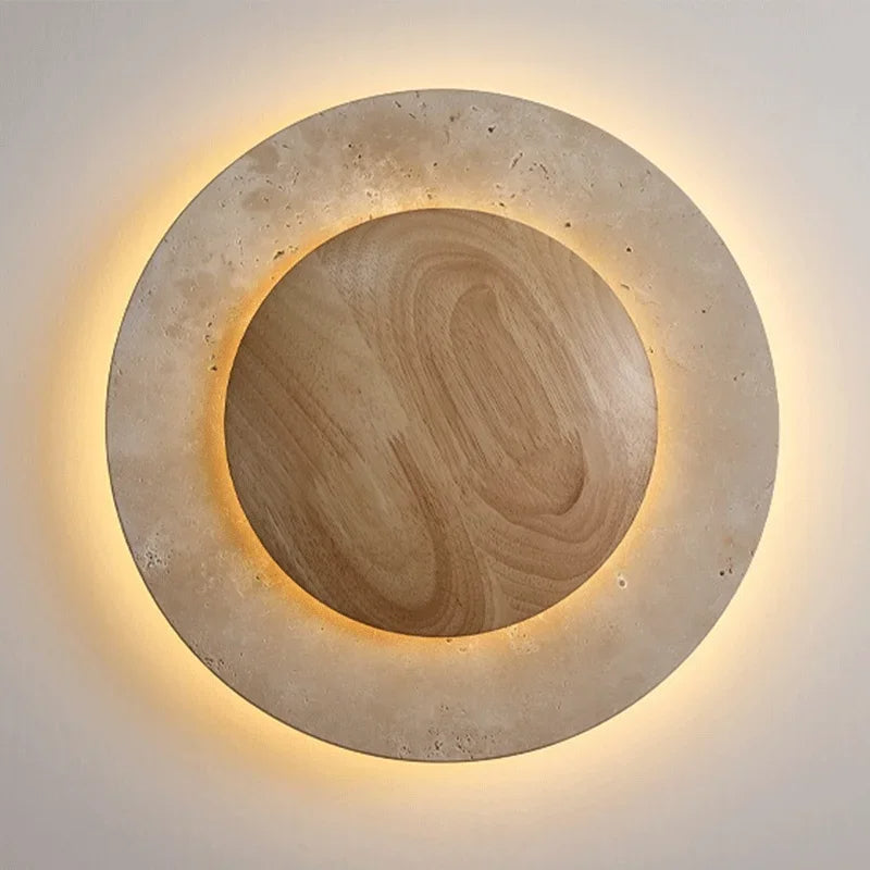 Nordic Wood Cave Stone Wall Light │ Modern Retro Style Wall Mounted Creative Lamp - Besontique Home