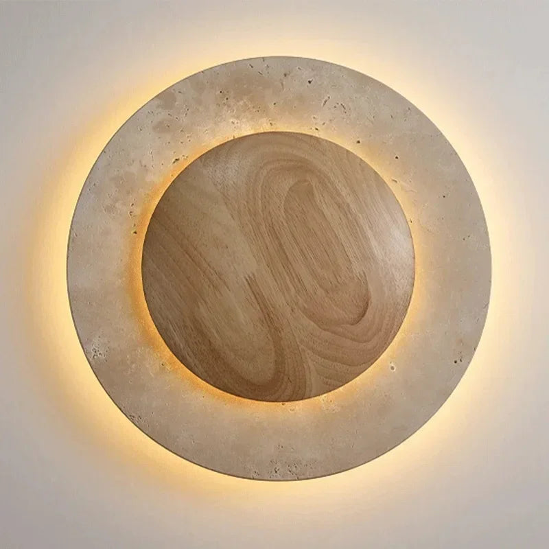 Nordic Wood Cave Stone Wall Light │ Modern Retro Style Wall Mounted Creative Lamp - Besontique Home