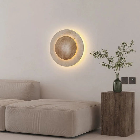 Nordic Wood Cave Stone Wall Light │ Modern Retro Style Wall Mounted Creative Lamp - Besontique Home