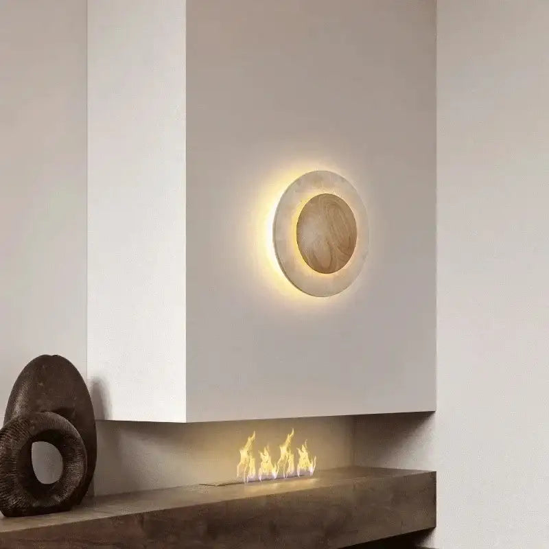 Nordic Wood Cave Stone Wall Light │ Modern Retro Style Wall Mounted Creative Lamp - Besontique Home