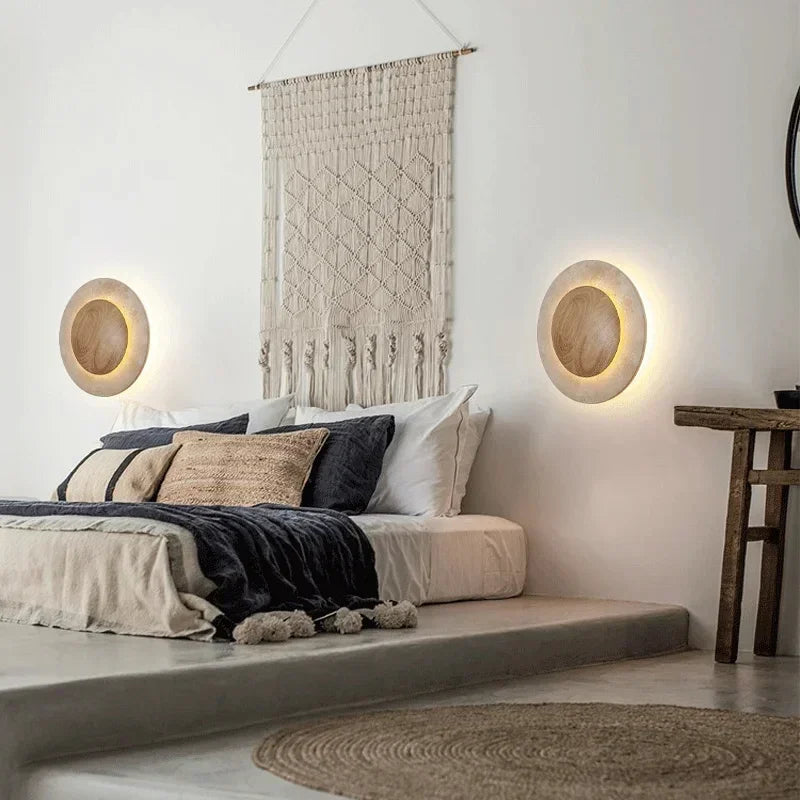 Nordic Wood Cave Stone Wall Light │ Modern Retro Style Wall Mounted Creative Lamp - Besontique Home
