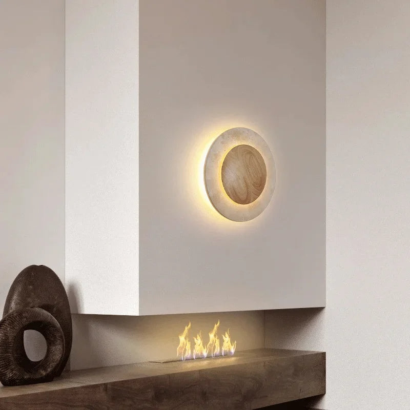 Nordic Wood Cave Stone Wall Light │ Modern Retro Style Wall Mounted Creative Lamp - Besontique Home