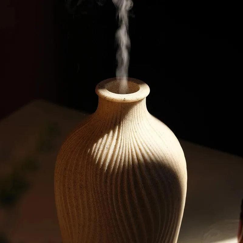 Polyresin Vase shape Essential Oil Humidifier │ Modern Boho Ultrasonic USB charging Aroma Diffuser - Besontique Home