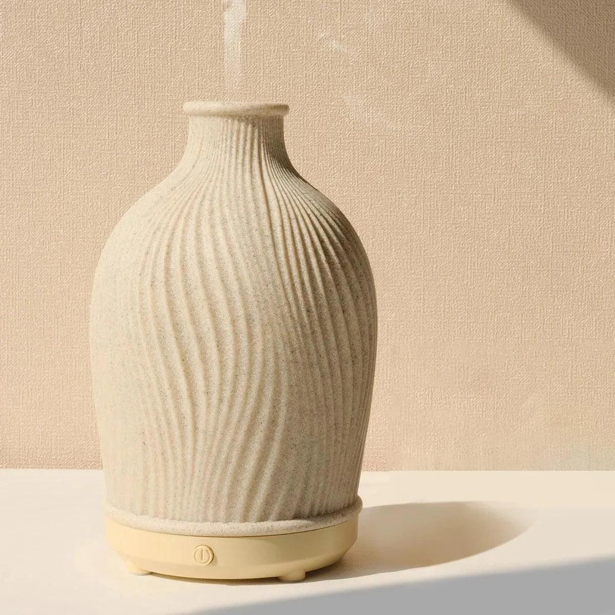 Polyresin Vase shape Essential Oil Humidifier │ Modern Boho Ultrasonic USB charging Aroma Diffuser - Besontique Home