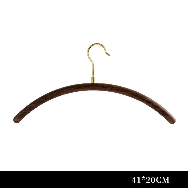 Premium Half-Round Design Wood Clothes Hanger │ Modern Retro Wooden Wardrobe Clothing Organizer - Besontique Home
