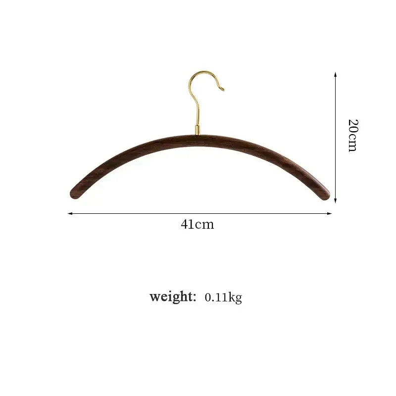 Premium Half-Round Design Wood Clothes Hanger │ Modern Retro Wooden Wardrobe Clothing Organizer - Besontique Home