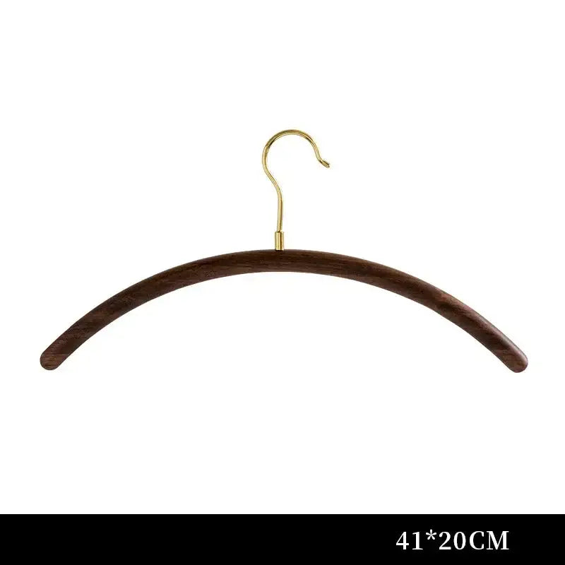 Premium Half-Round Design Wood Clothes Hanger │ Modern Retro Wooden Wardrobe Clothing Organizer - Besontique Home