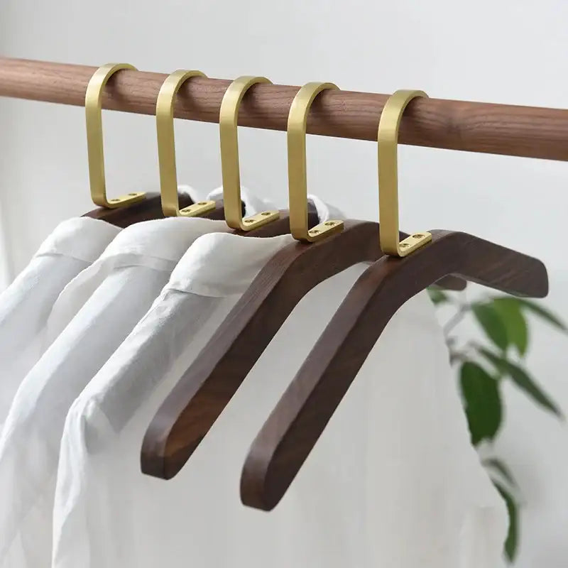 premium-wood-gold-metal-hook-coat-clothes-hanger-modern-retro-wooden-wardrobe-clothing-organizer-besontique-home-31893 - Besontique Home