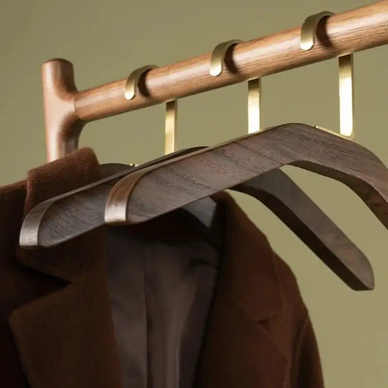 premium-wood-gold-metal-hook-coat-clothes-hanger-modern-retro-wooden-wardrobe-clothing-organizer-besontique-home-34901 - Besontique Home