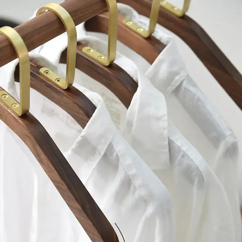 premium-wood-gold-metal-hook-coat-clothes-hanger-modern-retro-wooden-wardrobe-clothing-organizer-besontique-home-58372 - Besontique Home
