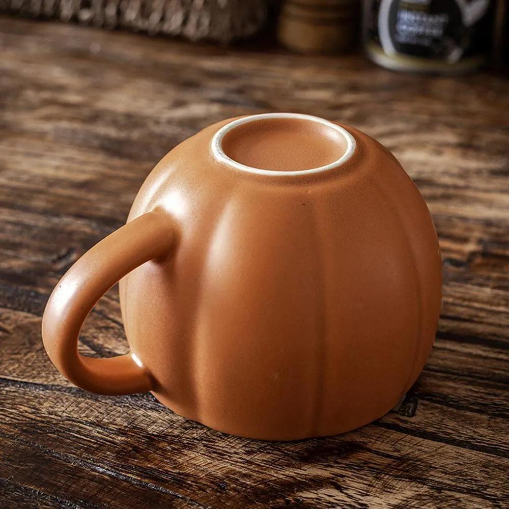 Pumpkin Shape Autumn Fall Coffee Mug │ Halloween Themed Pumpkin Cup │ Kitchenware - Besontique Home