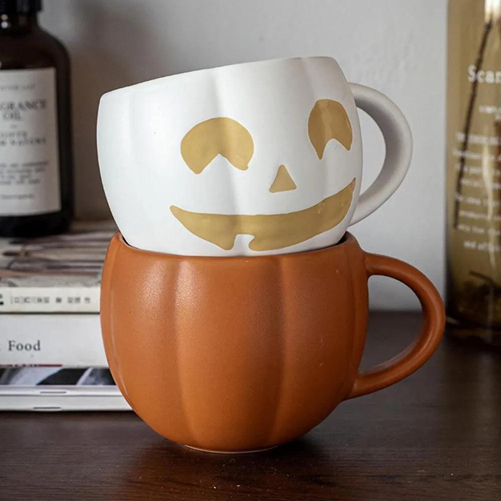 Pumpkin Shape Autumn Fall Coffee Mug │ Halloween Themed Pumpkin Cup │ Kitchenware - Besontique Home