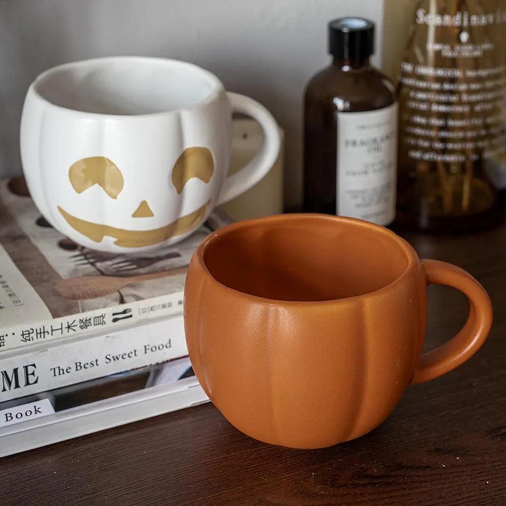 Pumpkin Shape Autumn Fall Coffee Mug │ Halloween Themed Pumpkin Cup │ Kitchenware - Besontique Home