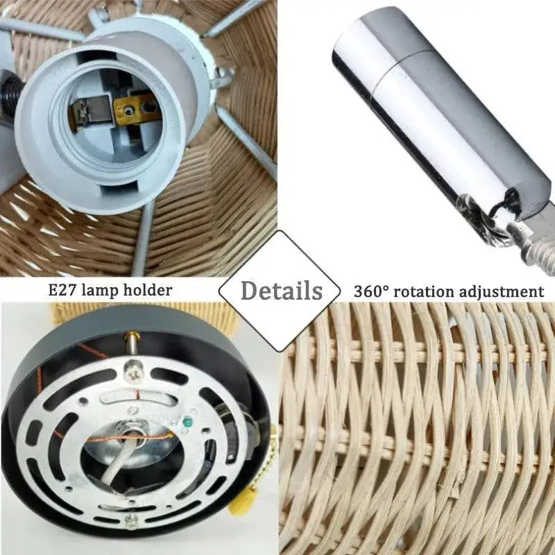 rattan-hand-woven-bedside-wall-lighting-lamp-modern-retro-rotatable-wall-light-besontique-home-38838 - Besontique Home