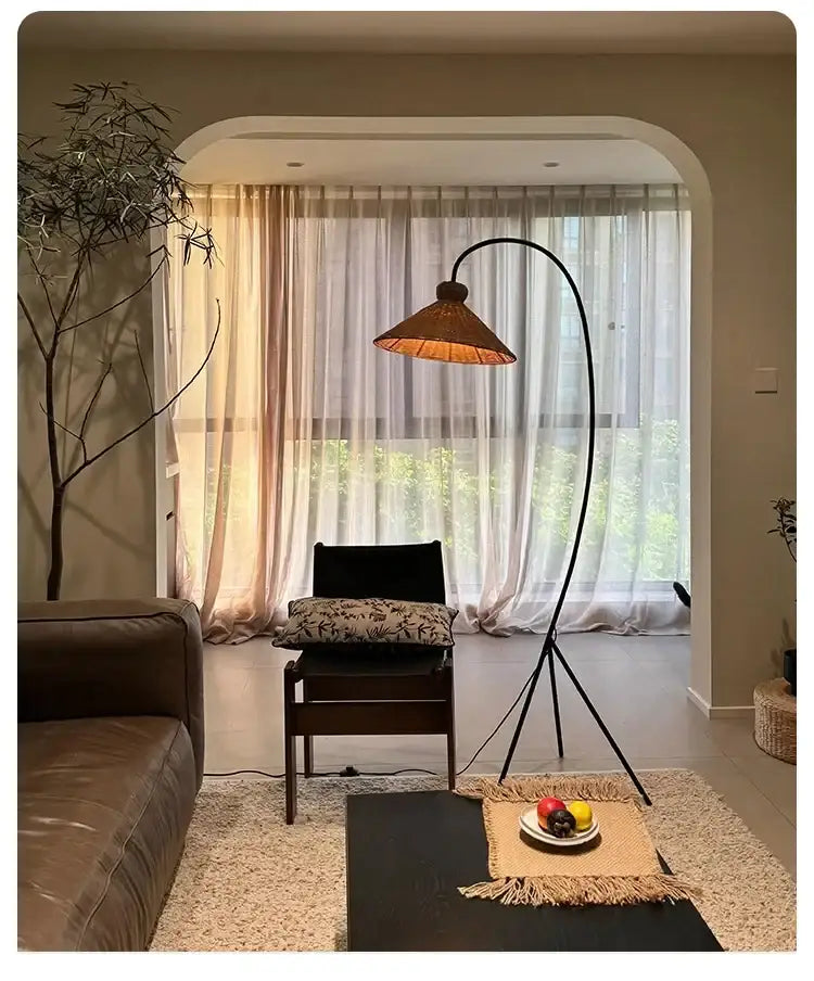 rattan-shade-tripod-floor-lamp-modern-vintage-japandi-home-standing-light-besontique-home-50991 - Besontique Home