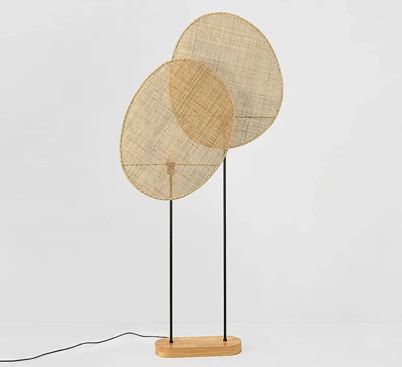 Rattan Weaving Japandi Floor Lamp │ Modern Vintage Home Mood Tall Stand Light - Besontique Home