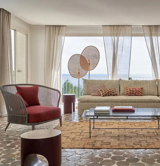 Rattan Weaving Japandi Floor Lamp │ Modern Vintage Home Mood Tall Stand Light - Besontique Home