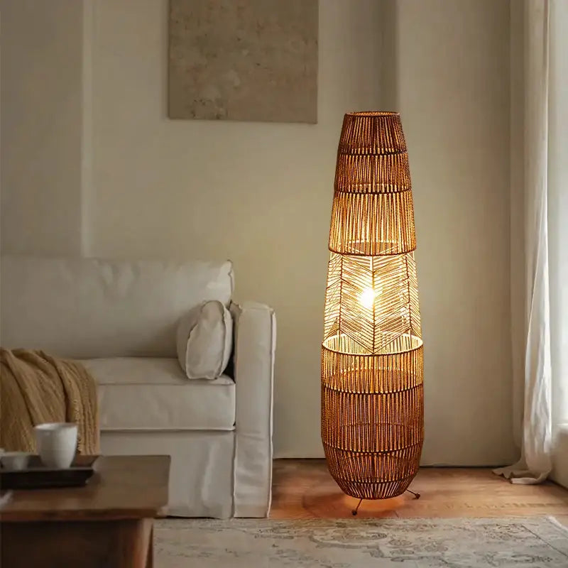 retro-style-hemp-rope-floor-lamp-japandi-rattan-weaving-home-tripod-standing-light-besontique-home-87431 - Besontique Home