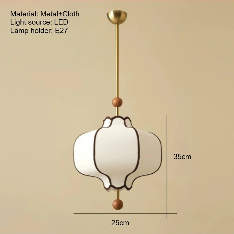 Retro Style Pendant Wooden Ball Ceiling Light │ Japandi Dining Room Hanging Lamp - Besontique Home