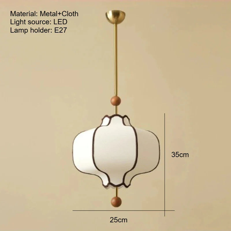 Retro Style Pendant Wooden Ball Ceiling Light │ Japandi Dining Room Hanging Lamp - Besontique Home