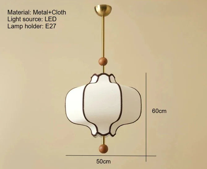 Retro Style Pendant Wooden Ball Ceiling Light │ Japandi Dining Room Hanging Lamp - Besontique Home