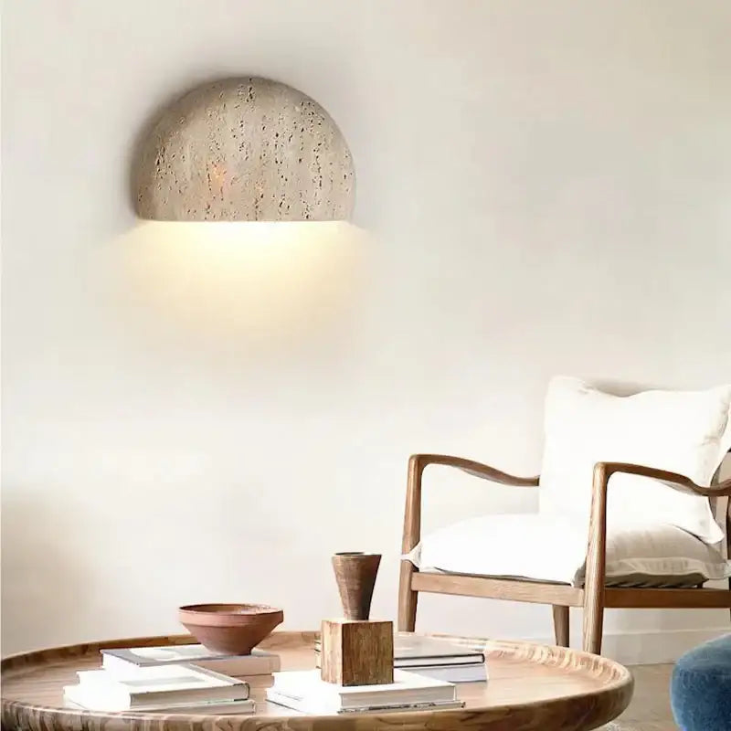 retro-style-semicircle-natural-stone-wall-lighting-modern-contemporary-style-led-indoor-wall-mounted-lamp-light-besontique-home-94173 - Besontique Home