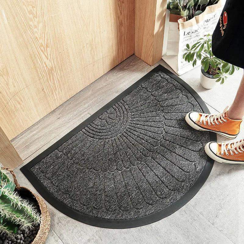 semicircle-geometric-pattern-pvc-door-mat-anti-slip-entrance-floor-rug-mat-footpad-besontique-home-38881 - Besontique Home