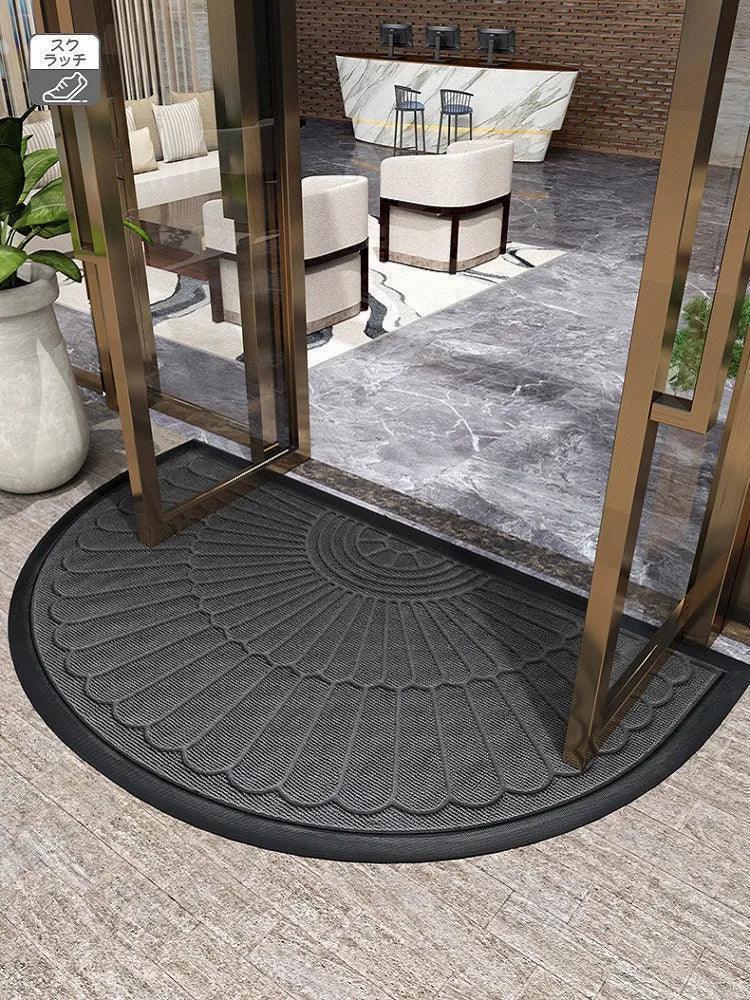 Semicircle Geometric Pattern PVC Door Mat │ Anti-slip Entrance Floor Rug Mat Footpad - Besontique Home
