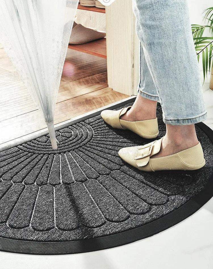 semicircle-geometric-pattern-pvc-door-mat-anti-slip-entrance-floor-rug-mat-footpad-besontique-home-49976 - Besontique Home