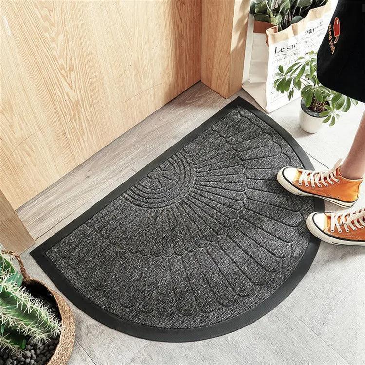 Semicircle Geometric Pattern PVC Door Mat │ Anti-slip Entrance Floor Rug Mat Footpad - Besontique Home