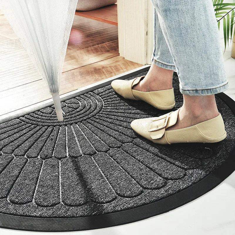 semicircle-geometric-pattern-pvc-door-mat-anti-slip-entrance-floor-rug-mat-footpad-besontique-home-59346 - Besontique Home
