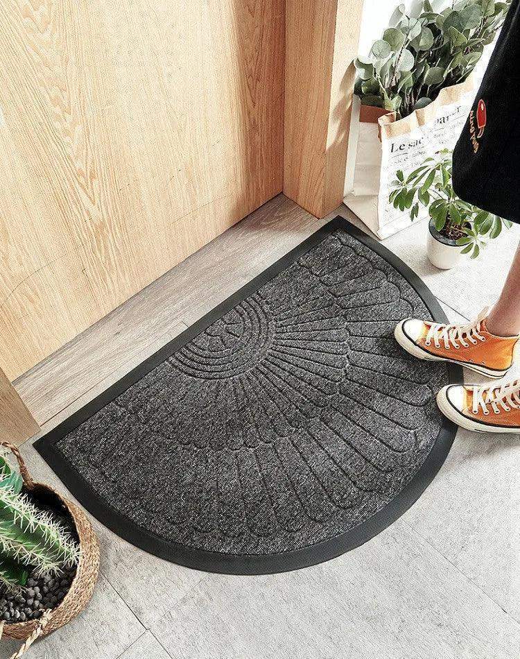 semicircle-geometric-pattern-pvc-door-mat-anti-slip-entrance-floor-rug-mat-footpad-besontique-home-65278 - Besontique Home