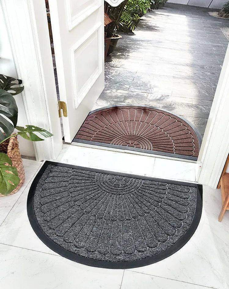 Semicircle Geometric Pattern PVC Door Mat │ Anti-slip Entrance Floor Rug Mat Footpad - Besontique Home