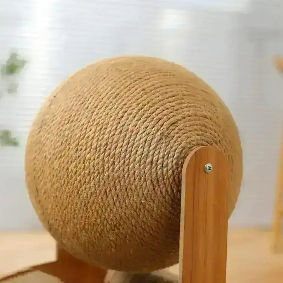 sisal-rope-ball-wooden-cat-scratcher-scraper-or-pet-friendly-2-in-1-wear-resistant-scratching-board-pad-furniture-besontique-home-91656 - Besontique Home