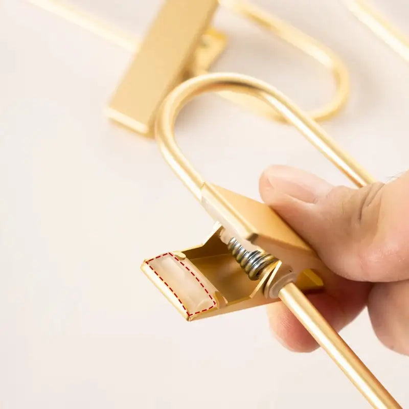 slim-gold-skirts-pants-hangers-with-clips-sleek-metal-clothes-wardrobe-trouser-rack-besontique-home-88510 - Besontique Home