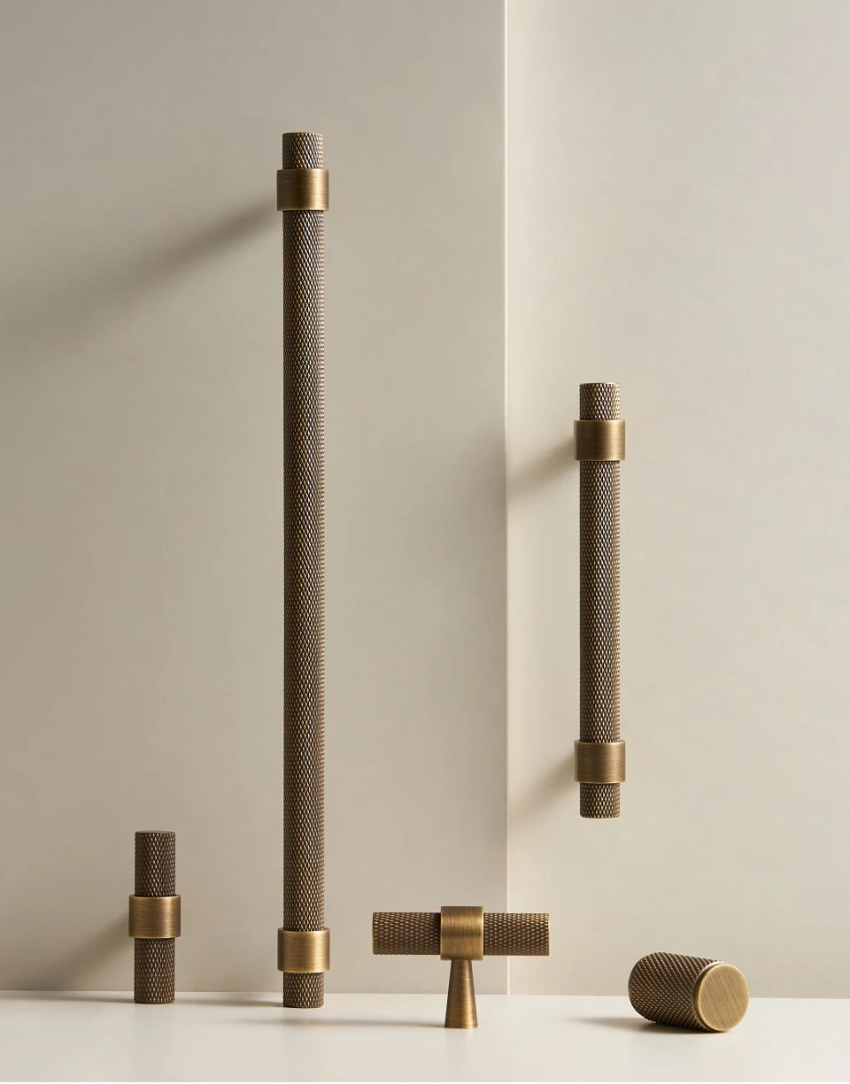 Solid Brass Retro Bronze Antique Furniture Door Knob │ Art Deco Kitchen Drawer Wardrobe Handles - Besontique Home