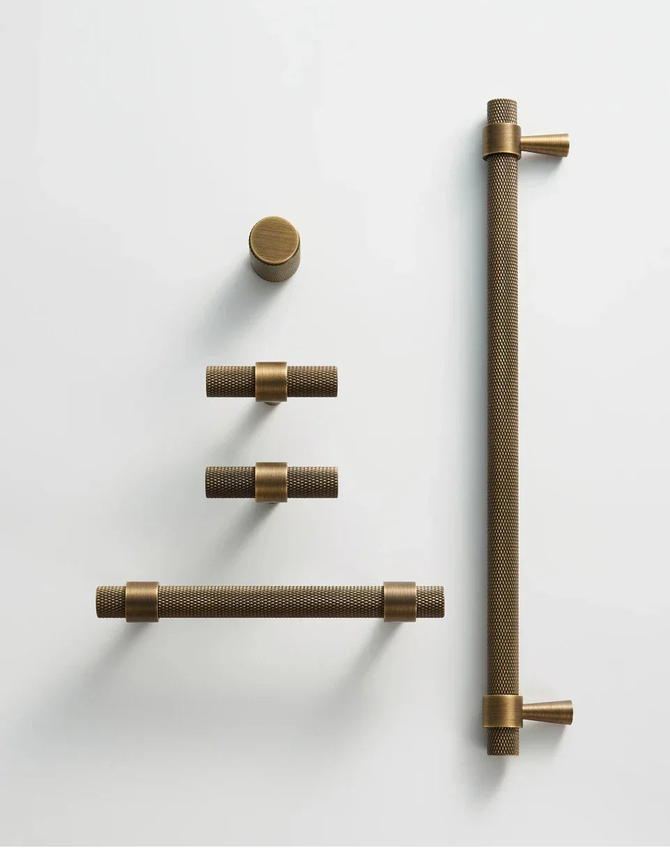 Solid Brass Retro Bronze Antique Furniture Door Knob │ Art Deco Kitchen Drawer Wardrobe Handles - Besontique Home