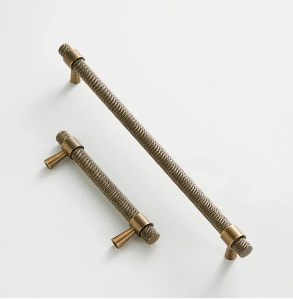 Solid Brass Retro Bronze Antique Furniture Door Knob │ Art Deco Kitchen Drawer Wardrobe Handles - Besontique Home
