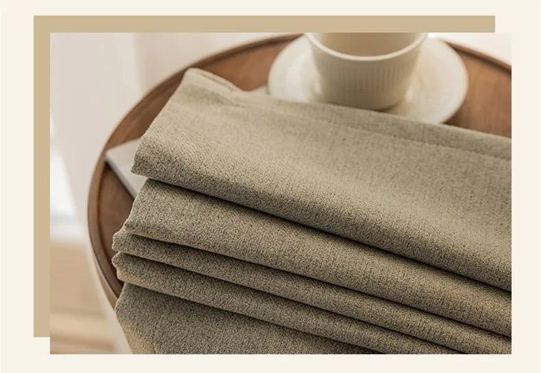 Solid Color Long High length Blackout Curtain │ For Minimal Modern Home Bedroom Decoration - Besontique Home