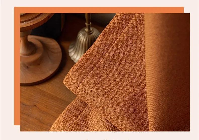 Solid Color Long High length Blackout Curtain │ For Minimal Modern Home Bedroom Decoration - Besontique Home